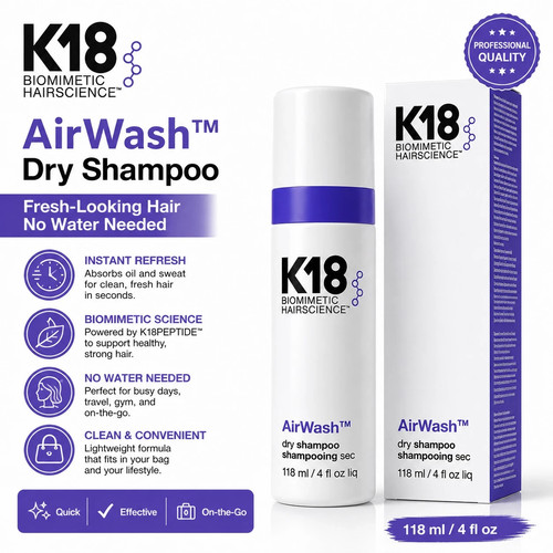 K18 airwash shampoo secco - k18,